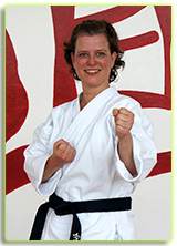 Karate Trainerin Andrea Montrasio