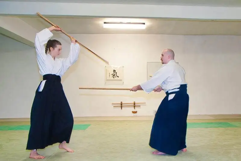 Aikido Training mit Jo (Stock)